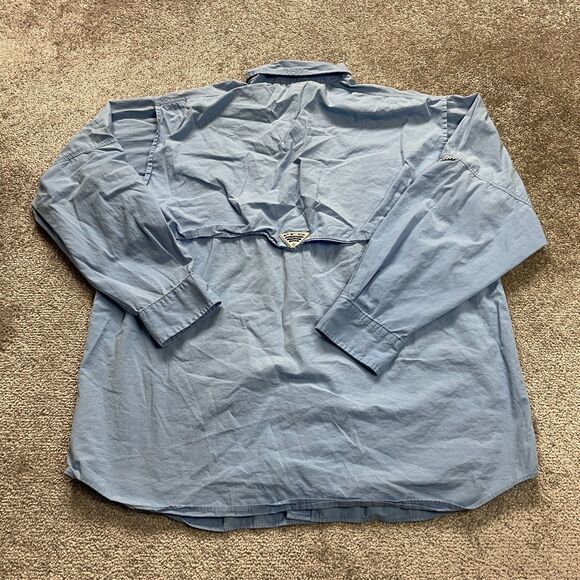 Columbia PFG Shirt Mens XL Blue Button Down Long Sleeve Outdoor Fishing Casual - Picture 2 of 16